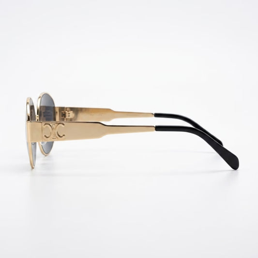 Retro Oval Metal Sunglasse