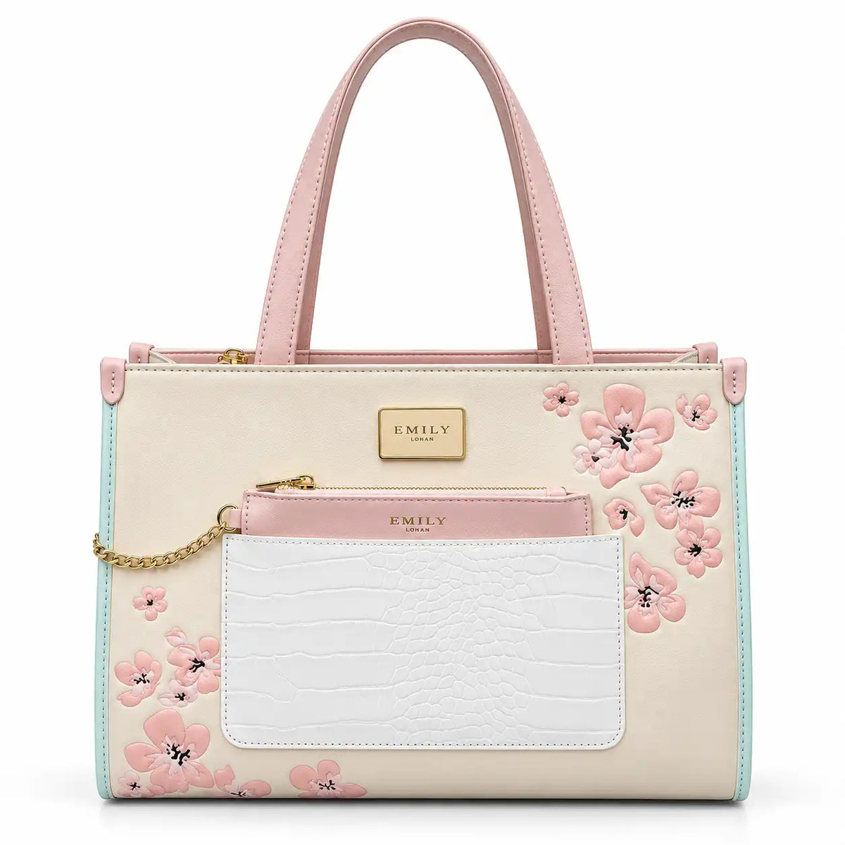 Luxurious Flowers Print Office Bag