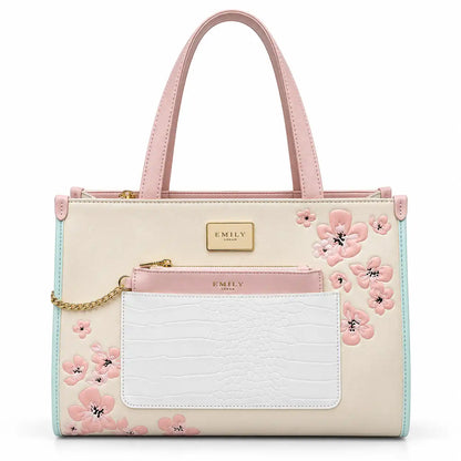 Luxurious Flowers Print Office Bag