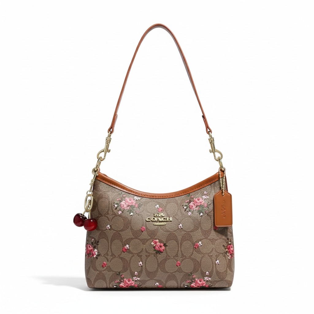 The Floral Bag with Charm & Box Packaging 🍒