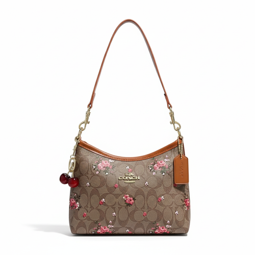 Floral Bag with Cherry Charm & Box Packaging