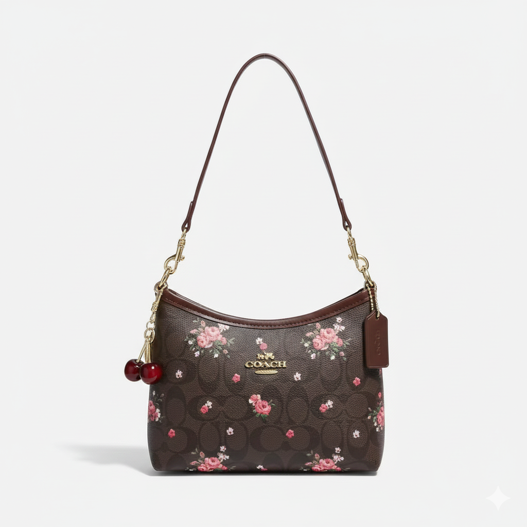 The Floral Bag with Charm & Box Packaging 🍒