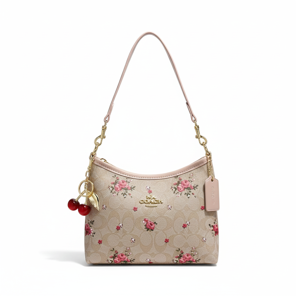 The Floral Bag with Charm & Box Packaging 🍒