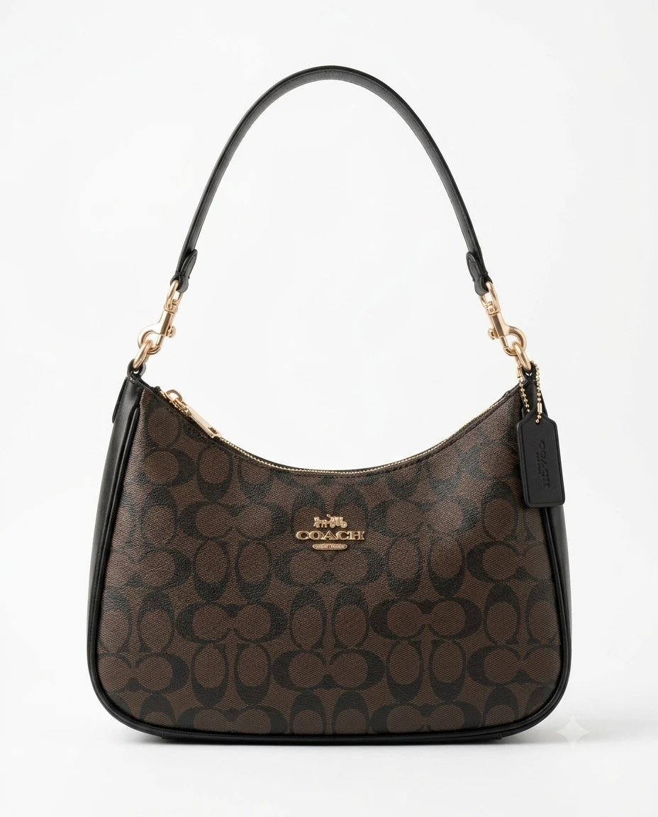 Classic Hobo Shoulder Bag for women - front view - PU leather - Asoyat