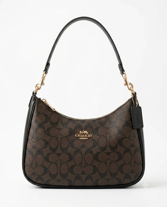 Classic Hobo Shoulder Bag for women - front view - PU leather - Asoyat