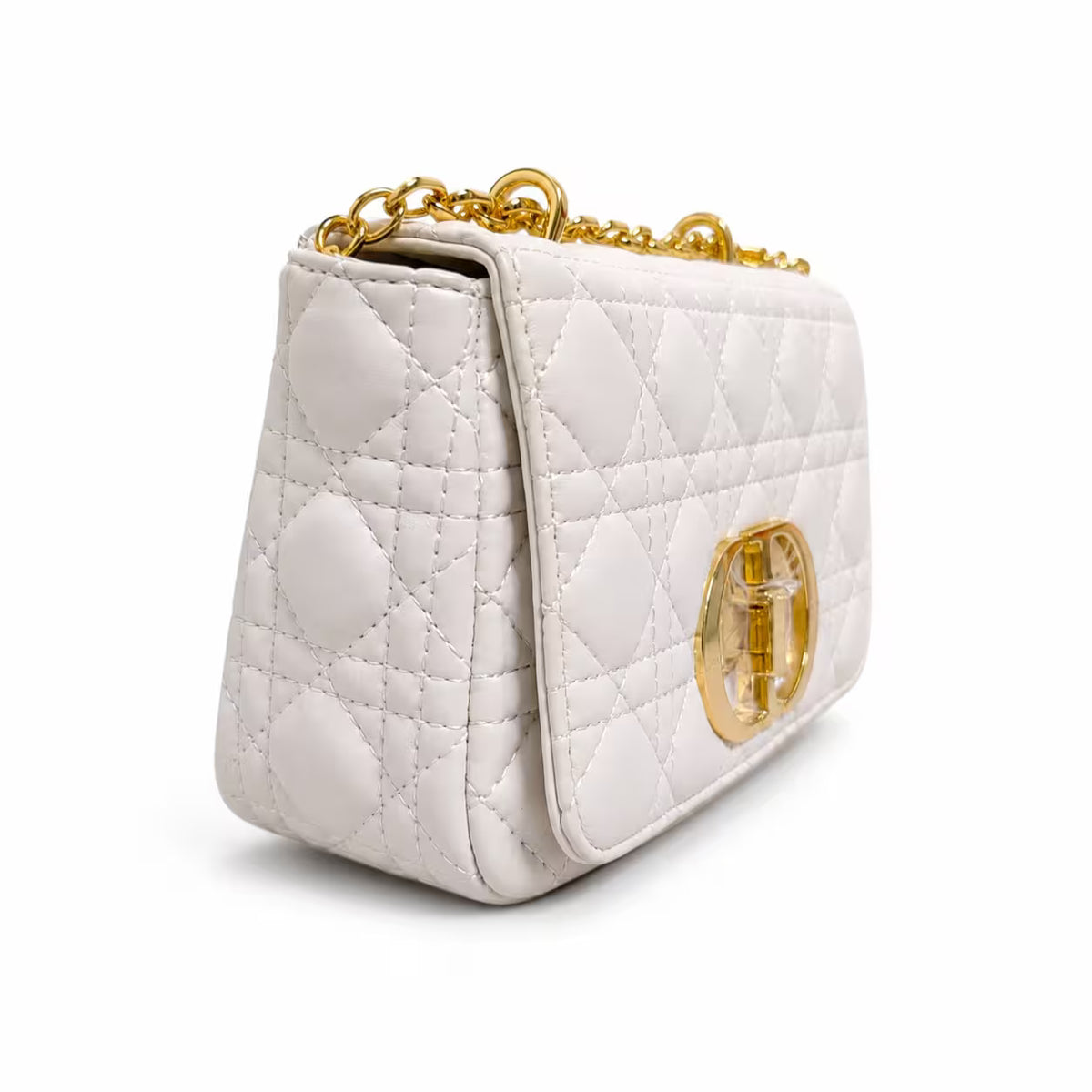 The Ivory Mini Bag - Side View - Off White PU Leather Bag - Asoyat
