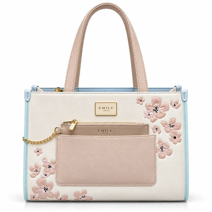 Luxurious Flowers Print Office Bag