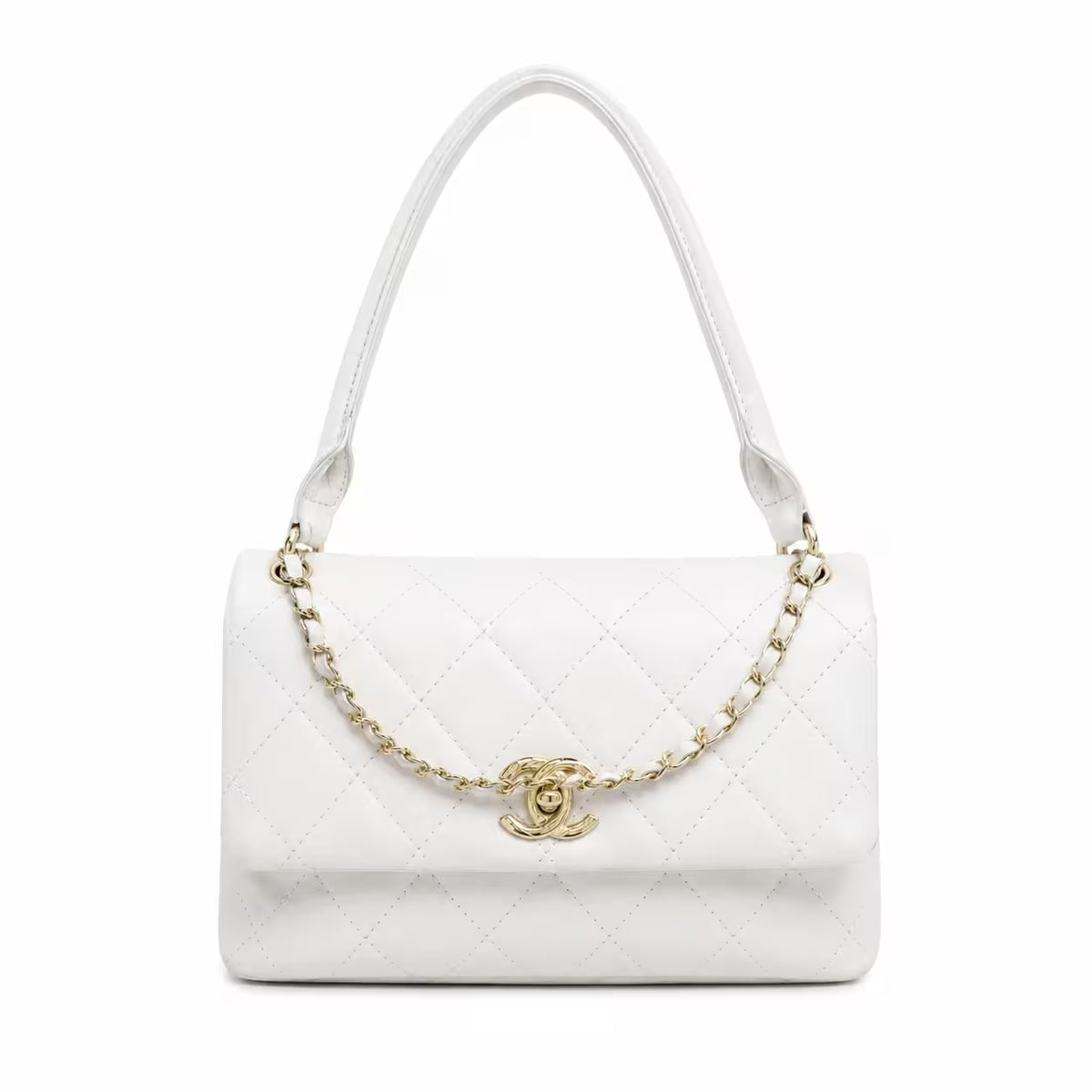 The Quilted Chain Shoulder Bag in PU Leather - Asoyat Bangladesh (Photo 4)