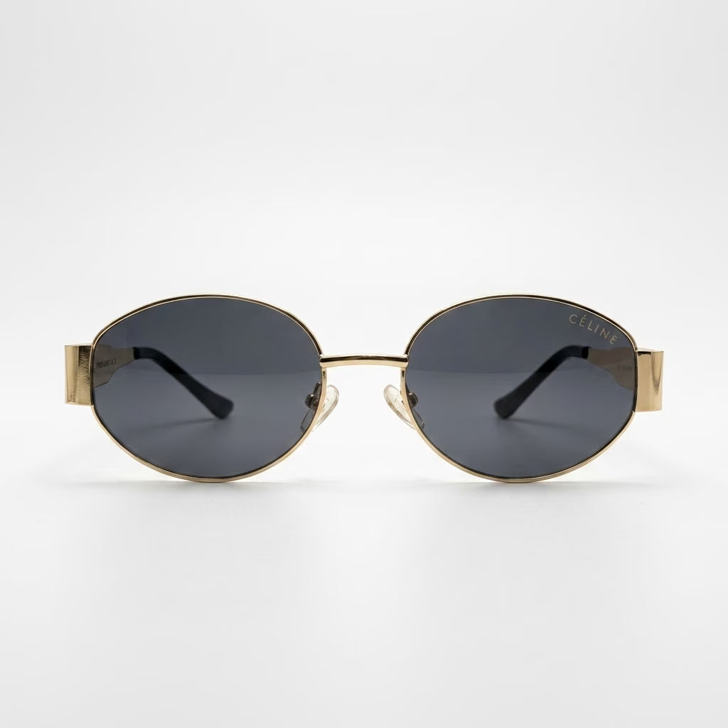 Retro Oval Metal Sunglasse