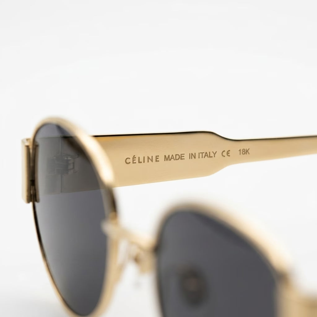 Retro Oval Metal Sunglasse