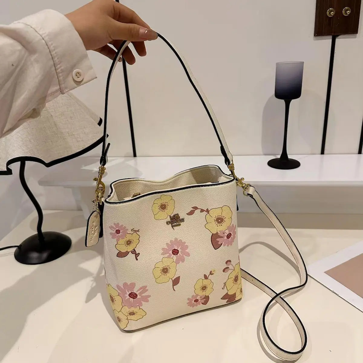 Bucket Bag Floral Print (With Box)