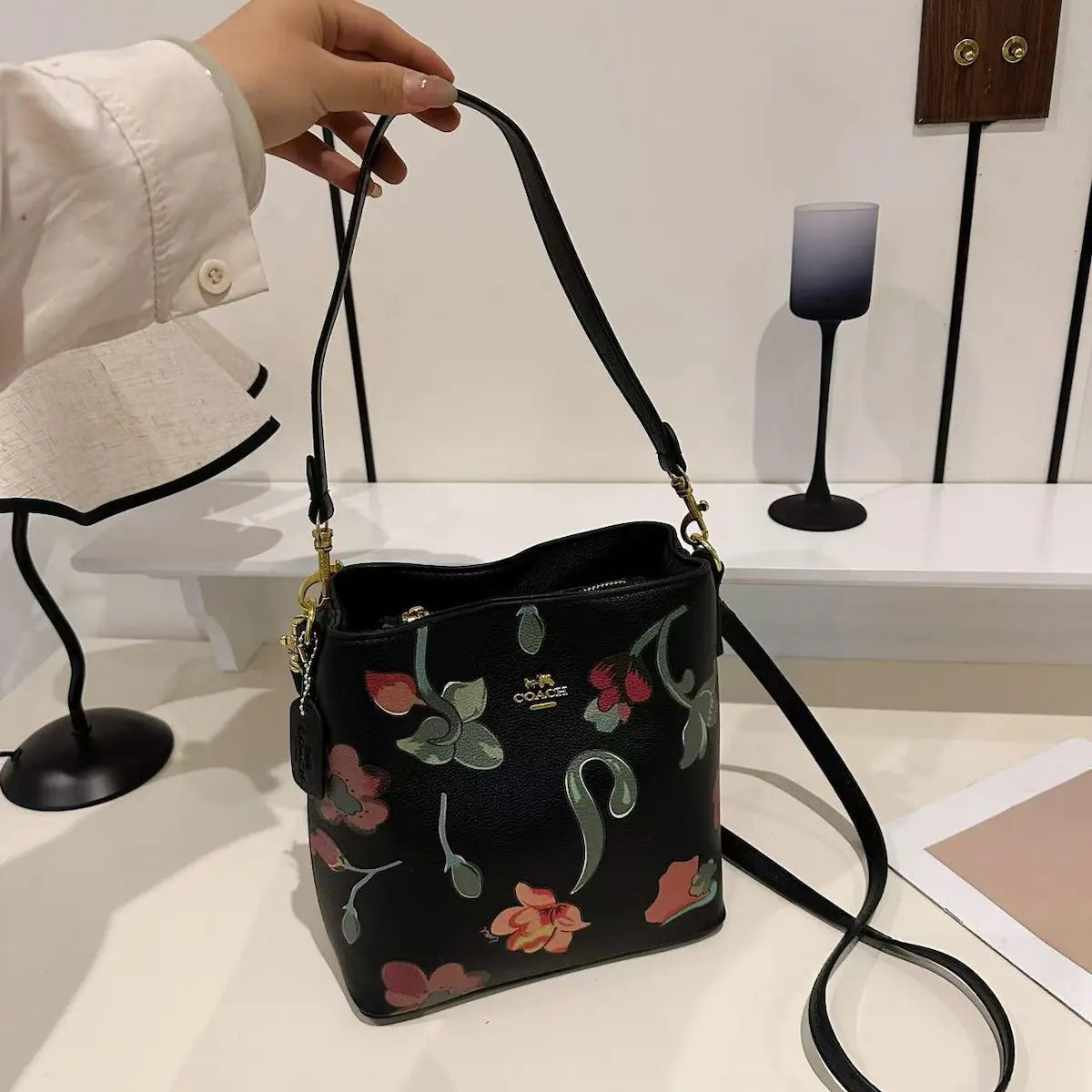 Bucket Bag Floral Print (With Box)