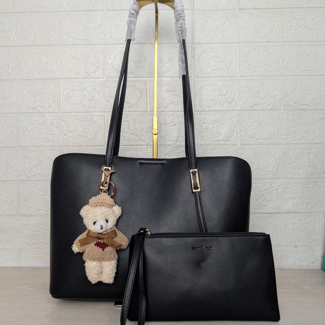 Sufei tote bag for women Bangladesh — front view PU leather office bag with dustbag