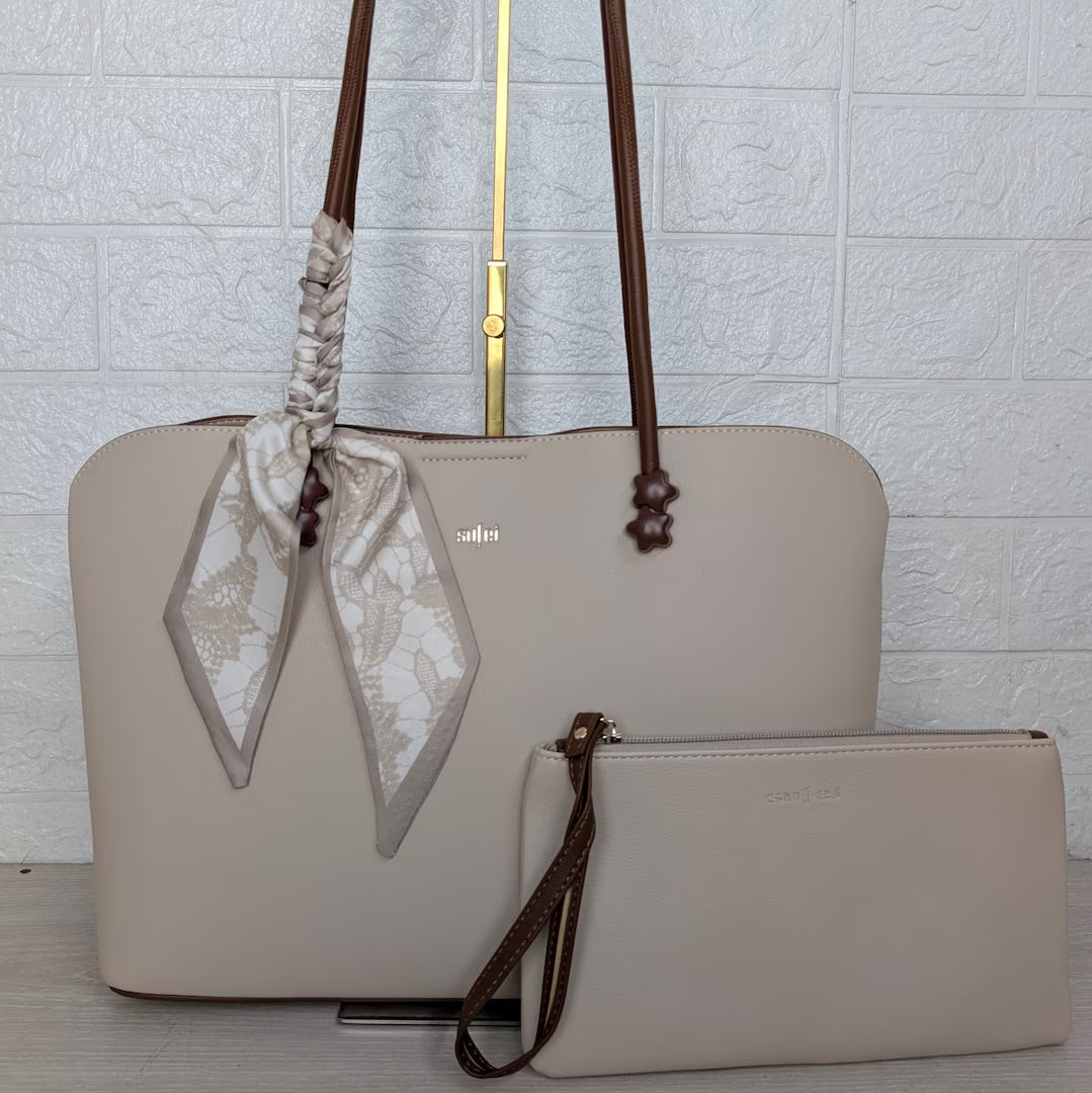 Sufei tote bag full product shot — office tote with dustbag tag keychain Bangladesh