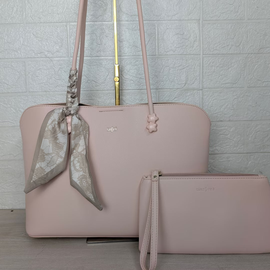 Sufei tote bag magnetic lock close-up — secure closure women bag BD