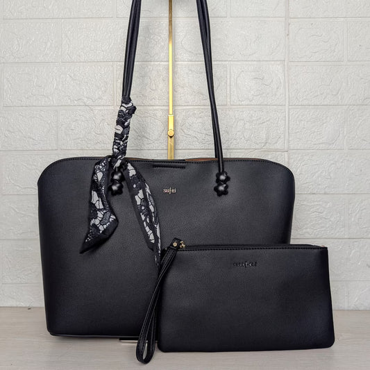 Sufei large tote bag front view — women office bag PU leather Bangladesh