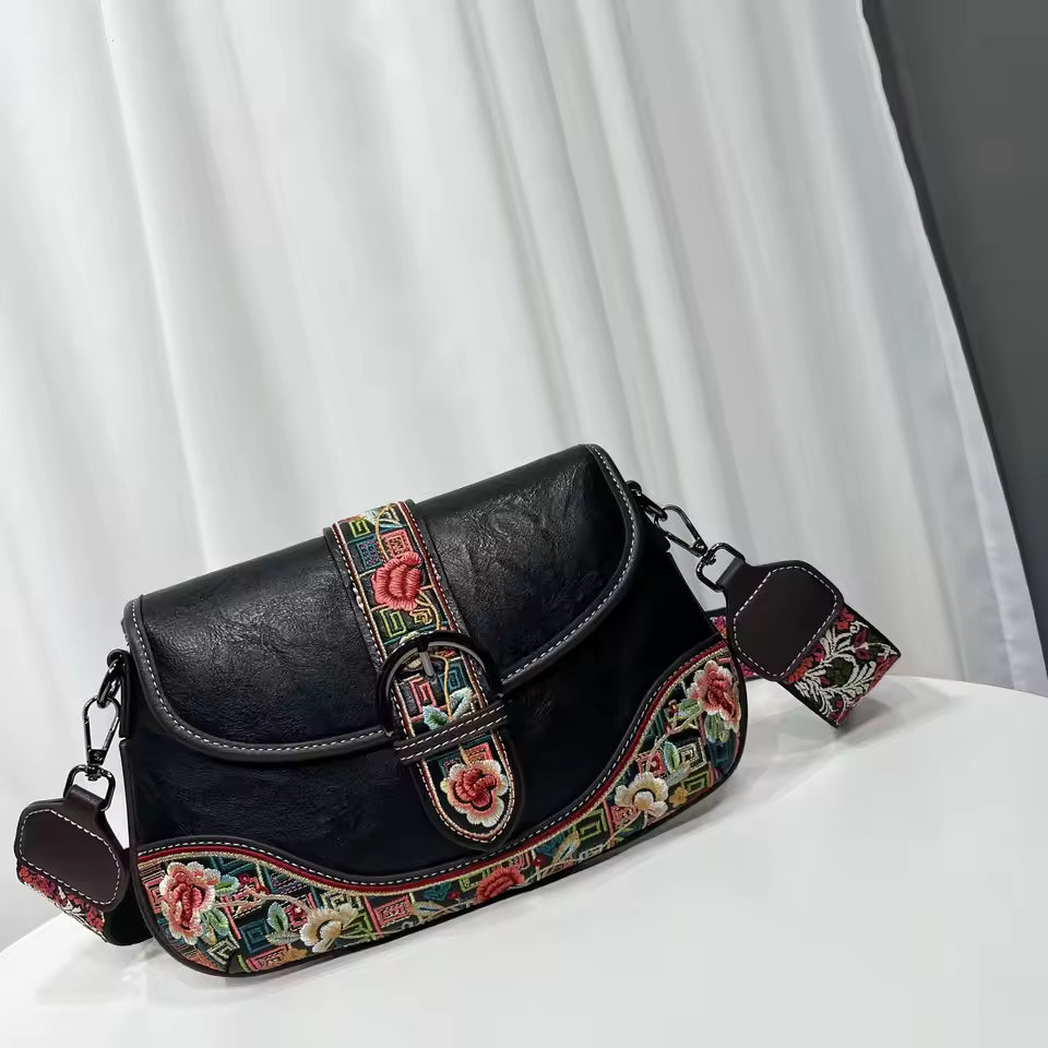 Gretta embroidered crossbody bag