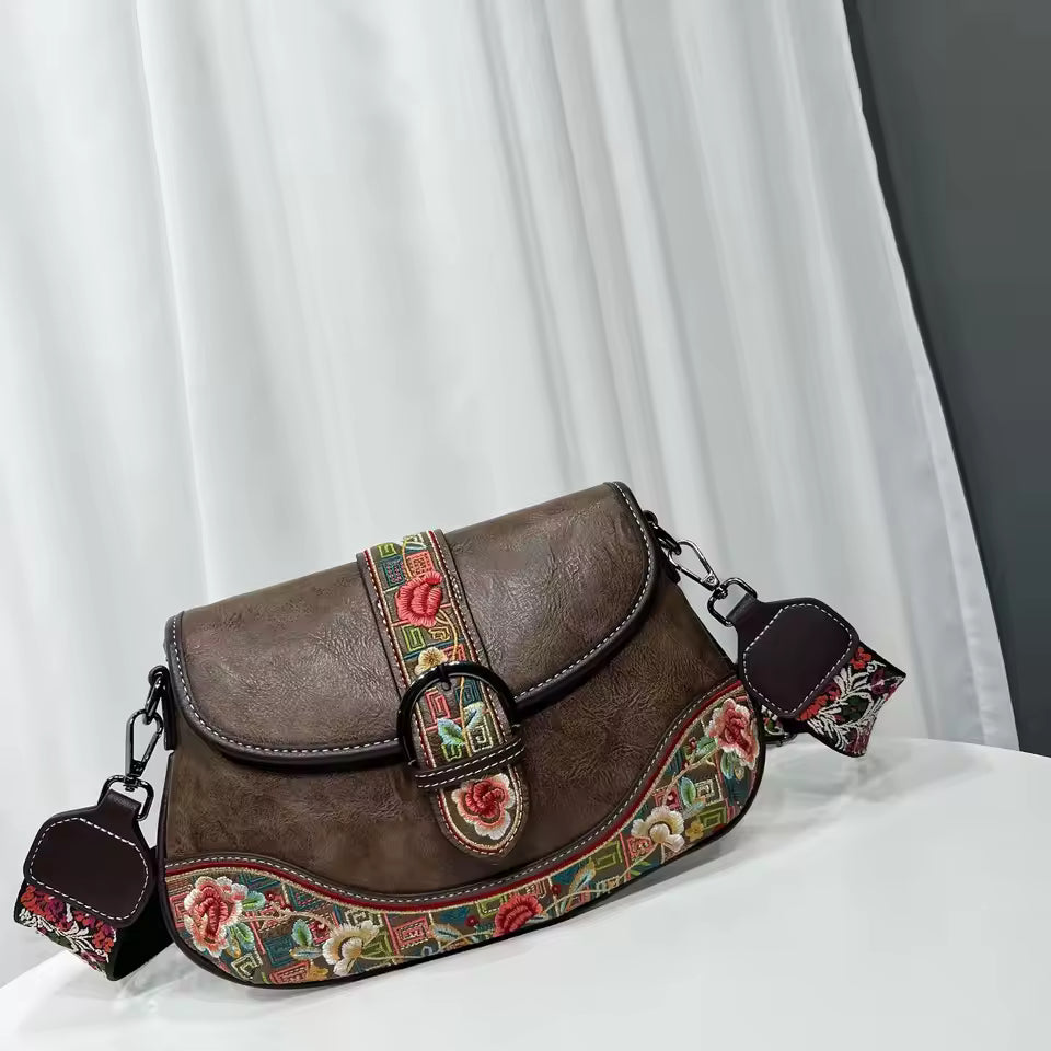 Gretta embroidered crossbody bag