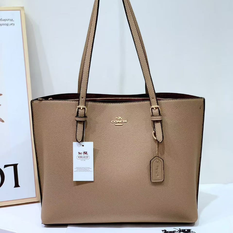Mollie Structured Tote Bag – Full View with Dust Bag & Tags | Asoyat