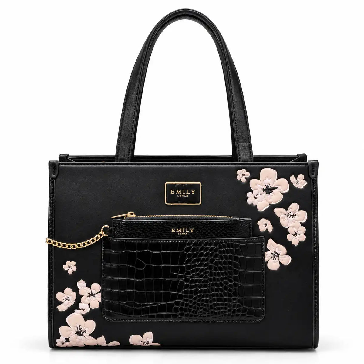 Luxurious Flowers Print Office Bag