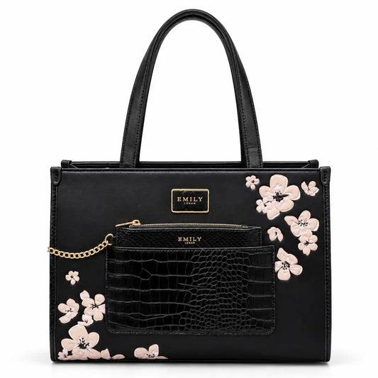 Luxurious Flowers Print Office Bag