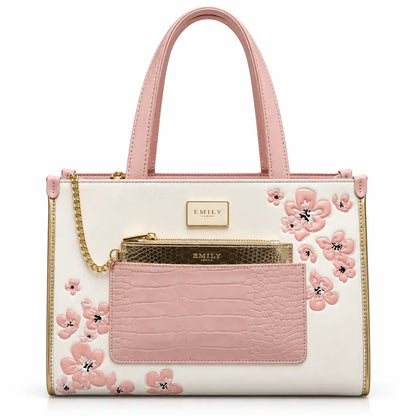 Luxurious Flowers Print Office Bag